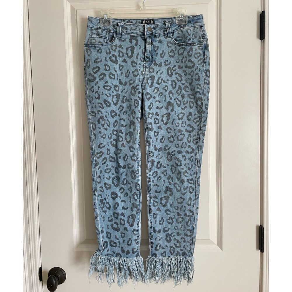 LIKE NEW, AZI Leopard Jeans, Size 4